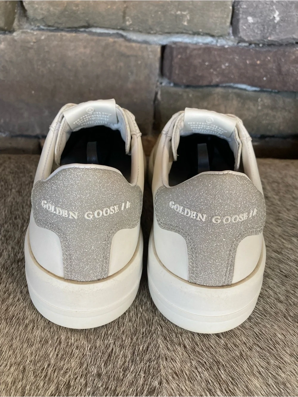 Golden Goose Pure New Star White Silver Sneakers